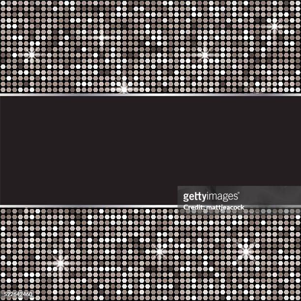 silver glitter vector background - silver sequins stock illustrations