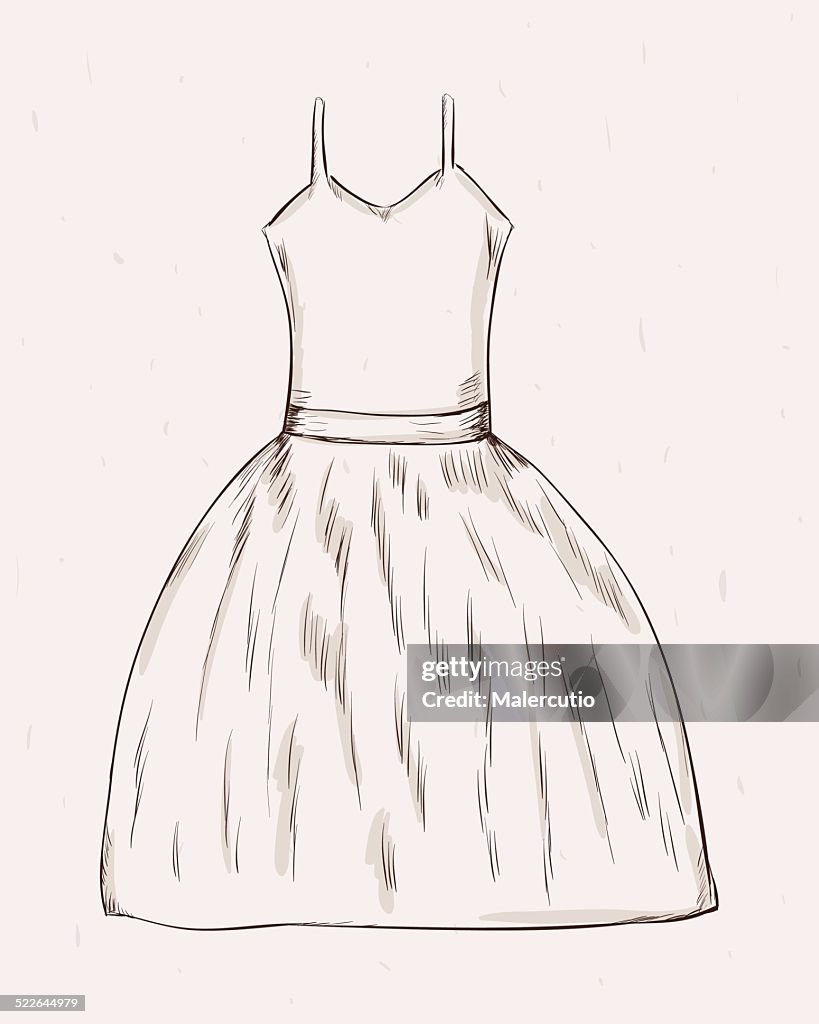Chica Vestido Boceto Ilustración de stock - Getty Images Chica Vestido Boceto Ilustración de stock - Getty Images