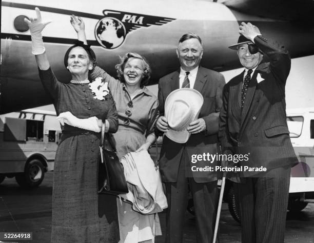 Associate Justice of the Supreme Court of the United States William O. Douglas and former Ambassador to Great Britain Lewis W. Douglas and their...