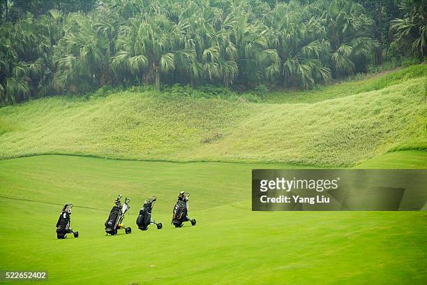 golf club bags - golf bag stock pictures, royalty-free photos & images