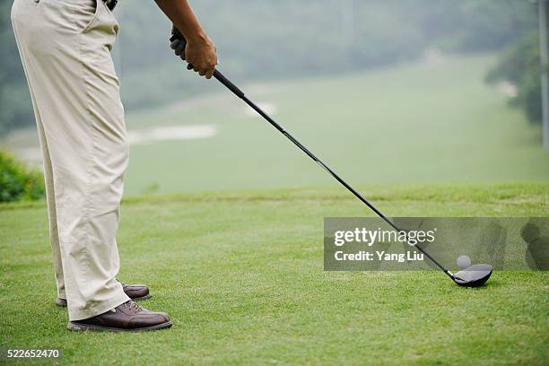golfing in guangdong province - golfclub stockfoto's en -beelden