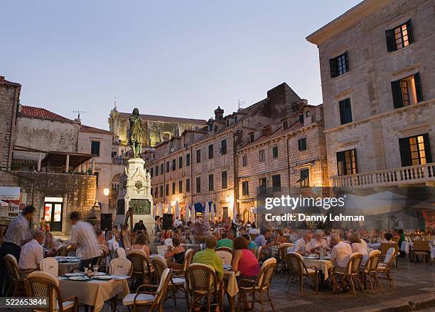 evening in the old town - ragusa stockfoto's en -beelden