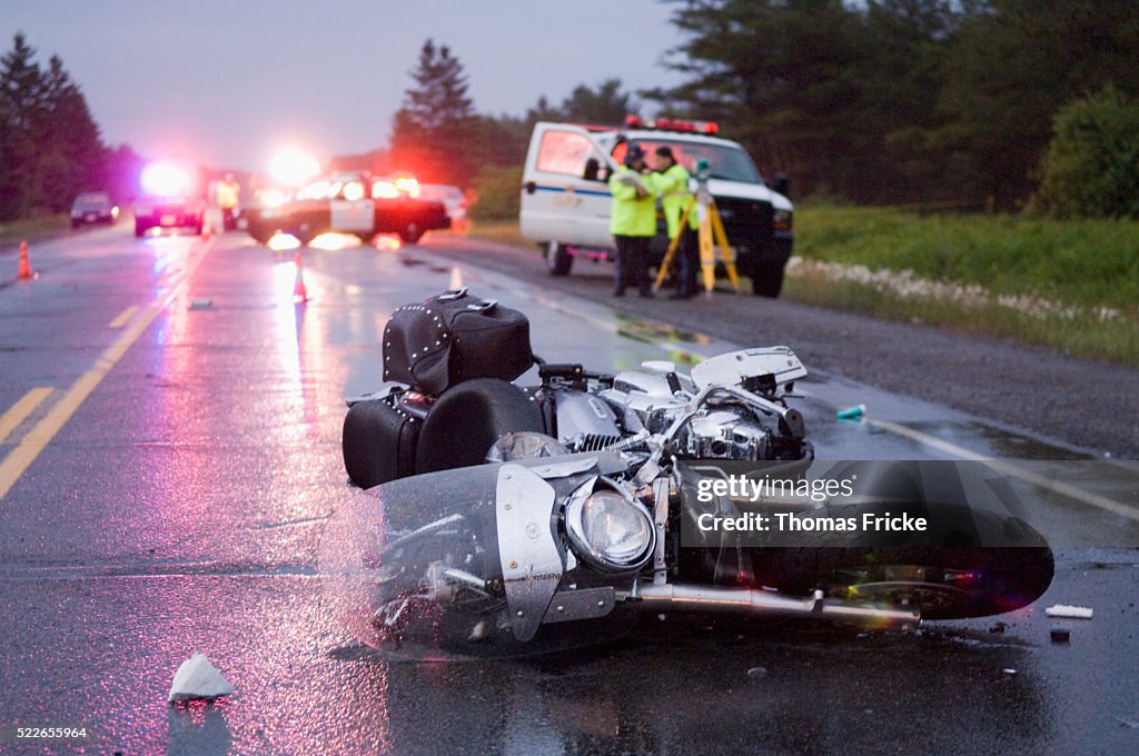 Motorcycle accident on Trans Canada Highway