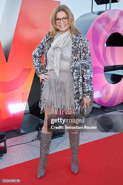 Maren Gilzer is seen during the interactive exhibition 'Discover Mexico' at Washingtonplatz on April 20, 2016 in Berlin, Germany. The exhibition...