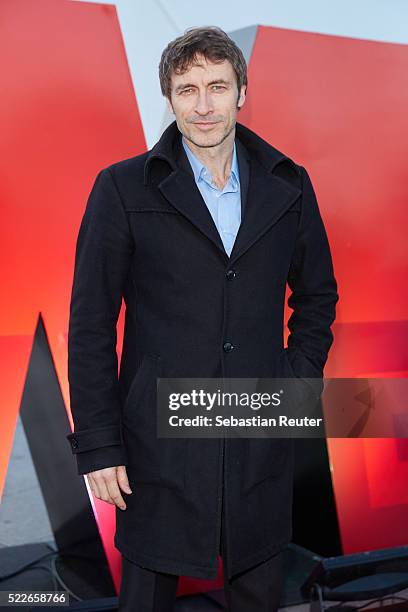 Guido Broscheit is seen during the interactive exhibition 'Discover Mexico' at Washingtonplatz on April 20, 2016 in Berlin, Germany. The exhibition...