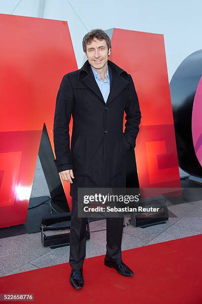 Guido Broscheit is seen during the interactive exhibition 'Discover Mexico' at Washingtonplatz on April 20, 2016 in Berlin, Germany. The exhibition...