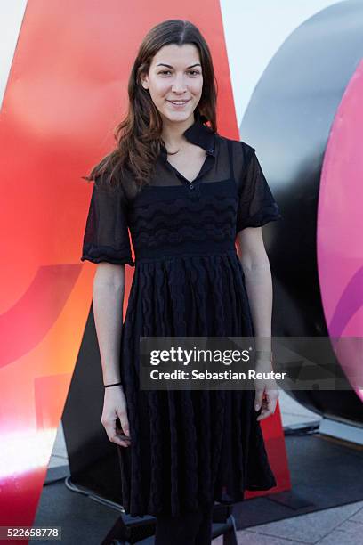 Amira El Sayed is seen during the interactive exhibition 'Discover Mexico' at Washingtonplatz on April 20, 2016 in Berlin, Germany. The exhibition...