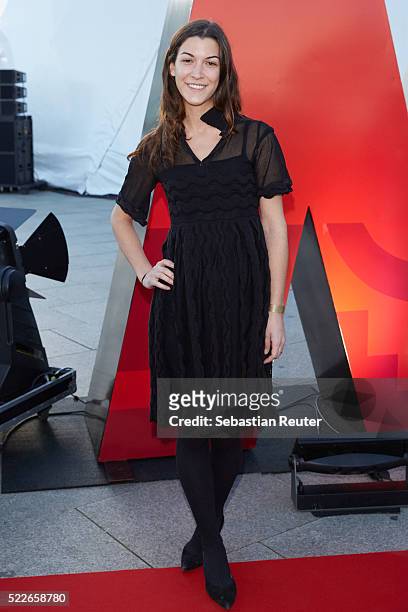 Amira El Sayed is seen during the interactive exhibition 'Discover Mexico' at Washingtonplatz on April 20, 2016 in Berlin, Germany. The exhibition...