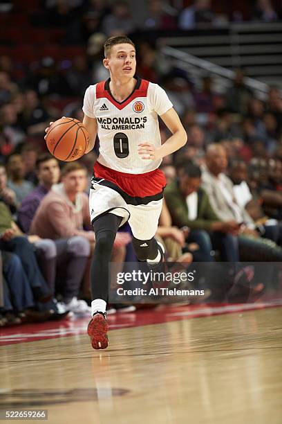 High School Basketball: McDonald's All American Game: Team West Team West Kyle Guy in action vs Team East at United Center. Chicago, IL 3/30/2016...