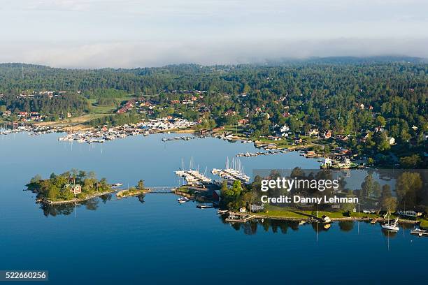waterfront area near stockholm - stockholm beach stock pictures, royalty-free photos & images