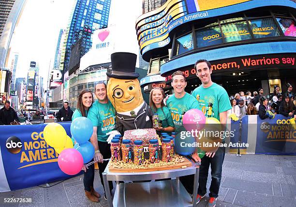 Mr. Peanut celebrates his 100th birthday on GOOD MORNING AMERICA, 4/20/16, airing on the Walt Disney Television via Getty Images Television Network.