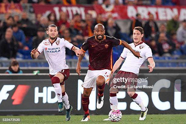 Roma player Maicon in action during the Serie A match between AS Roma and Torino FC at Stadio Olimpico on April 20, 2016 in Rome, Italy.