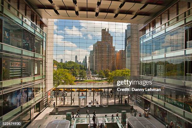 the shops at columbus circle, new york city - columbus circle stock pictures, royalty-free photos & images