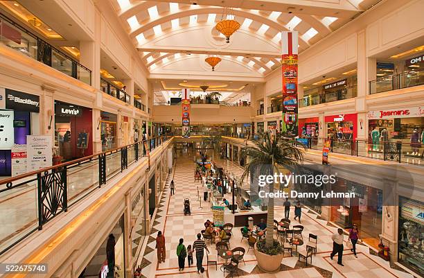 dlf emporio mall, new delhi, india - shopping mall stock pictures, royalty-free photos & images