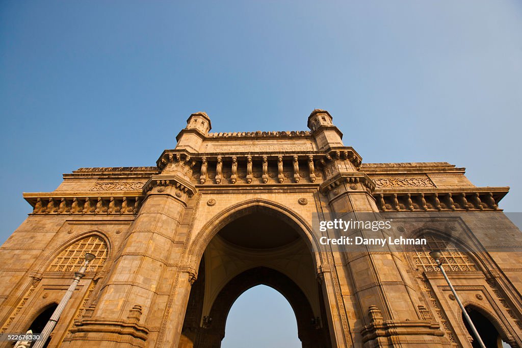 Gateway of India is in the Heart of Mumbai's tourist district and is the citty's most famous landmark