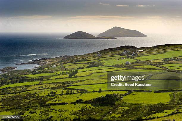 view from ring of kerry trail - county kerry stock pictures, royalty-free photos & images