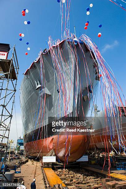 ship being launched - launching event stock pictures, royalty-free photos & images