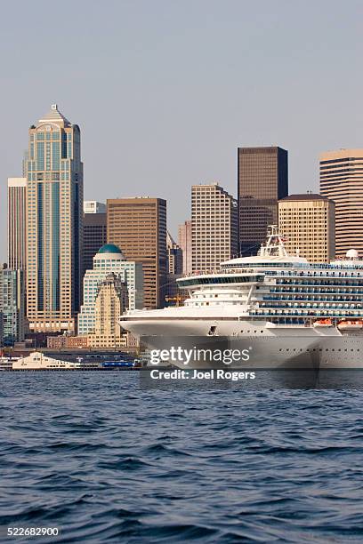 seattle, alaska cruise ship, mv star princess; - princess cruises stock pictures, royalty-free photos & images