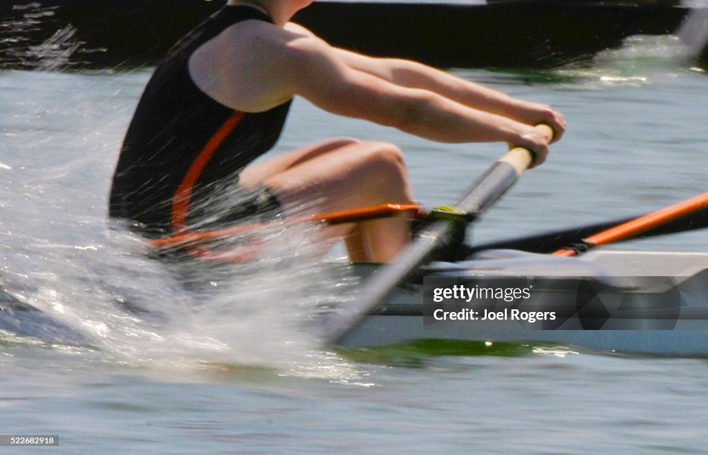 Rowing, Men's eight, blur motion