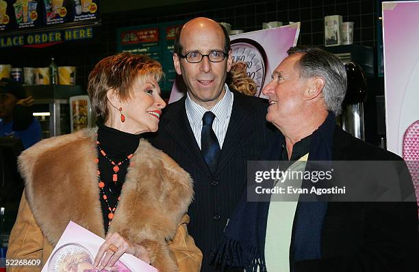 Showtime CEO Matt Blank poses with singer/songwriter Neil Sedaka and wife Leba at the premiere of Showtime's "Fat Actress" at Clearview Chelsea West...