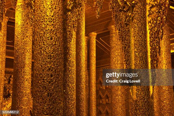 scenes from burma - gold leaf stock pictures, royalty-free photos & images