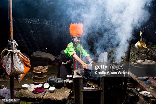 tibetan nomad girl in degang valley - kham stock pictures, royalty-free photos & images