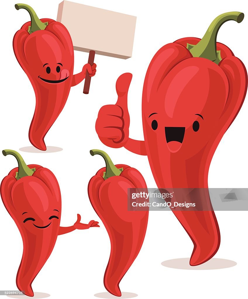 Chili Pepper Cartoon Set C High-Res Vector Graphic - Getty Images
