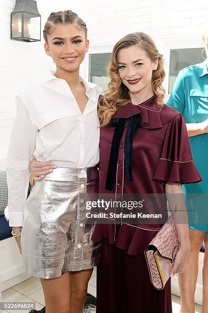 Zendaya and Jaime King attend Glamour's Game Changers Lunch hosted by Editor-in-Chief Cindi Leive & Zendaya at AU FUDGE on April 20, 2016 in West...
