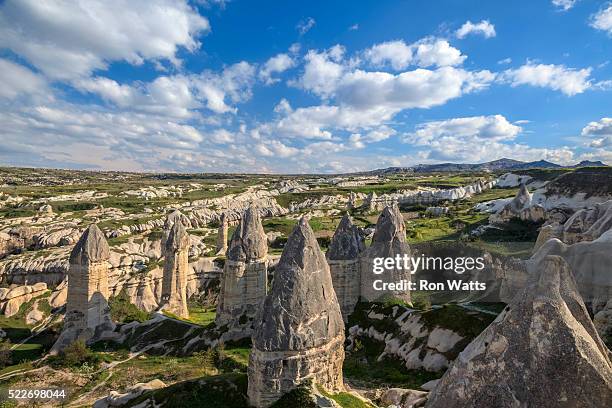 fairy chimneys in cappadocia, turkey - natural landmark stock pictures, royalty-free photos & images