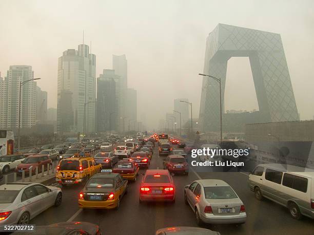 air pollution in beijing - smog stock pictures, royalty-free photos & images