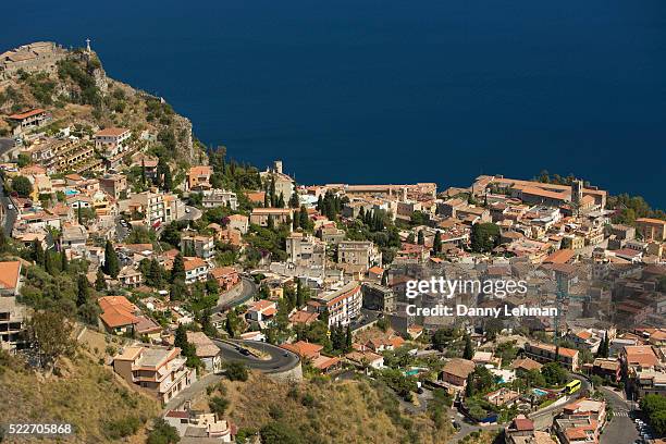 taormina, messina, sicily, italy - taormina 個照片及圖片檔