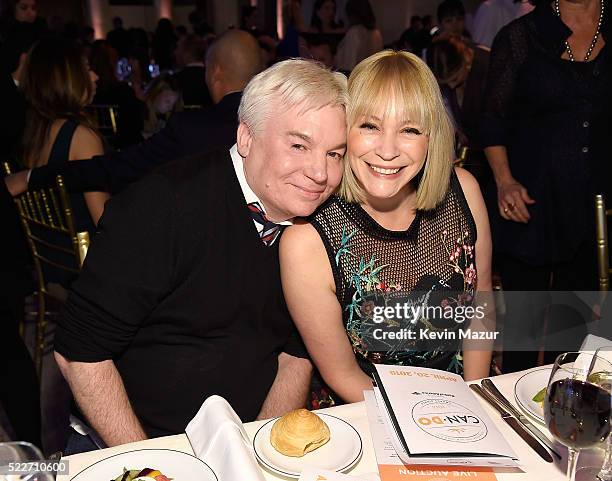 Mike Myers and Kelly Tisdale attend Food Bank Of New York City's Can Do Awards 2016 hosted by Mario Batali on April 20, 2016 in New York City.