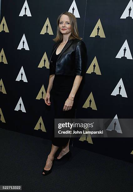 Jodie Foseter attends the Academy Museum Presents 25th Anniversary event of "Silence of the Lambs" at The Museum of Modern Art on April 20, 2016 in...