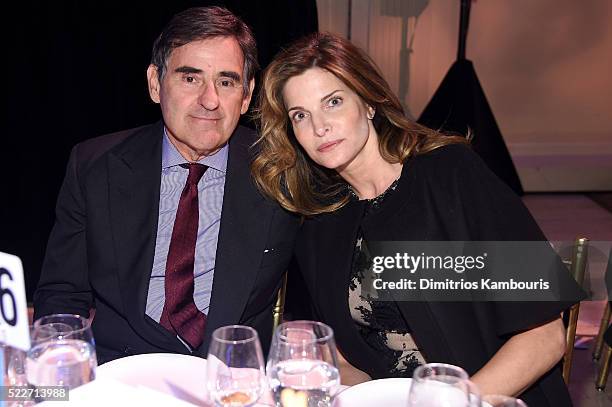 Industrialist Peter M. Brant and model Stephanie Seymour attend the Food Bank Of New York City's Can Do Awards 2016 hosted by Mario Batali at...