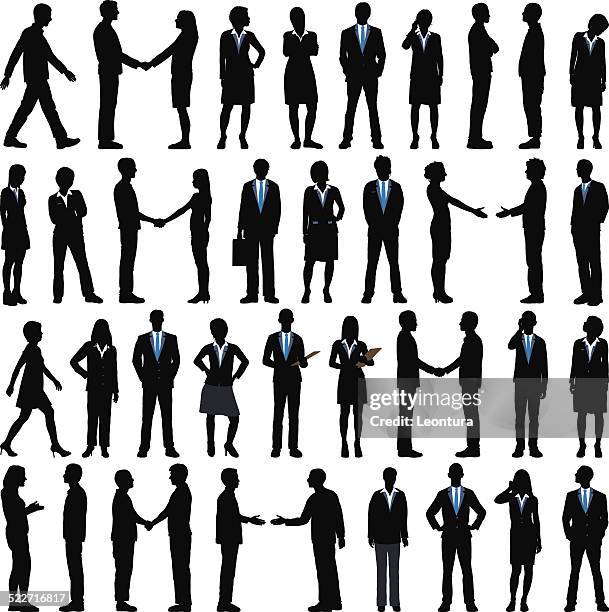 highly detailed business people - business man standing stock illustrations