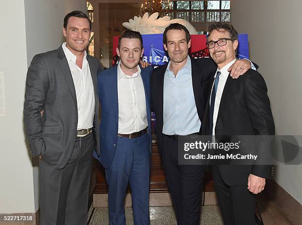 Owain Yeoman, Nick Westrate, Ian Kahn, and Barry Josephson attend the Premiere of AMC's Turn: Washington Spies at New York Historical Society on...