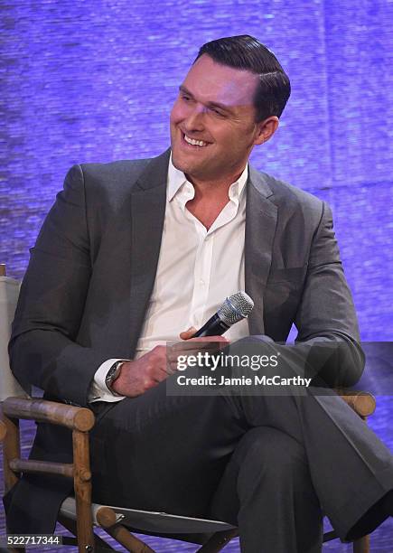 Actor Owain Yeoman attends the Premiere of AMC's Turn: Washington Spies at New York Historical Society on April 20, 2016 in New York City.