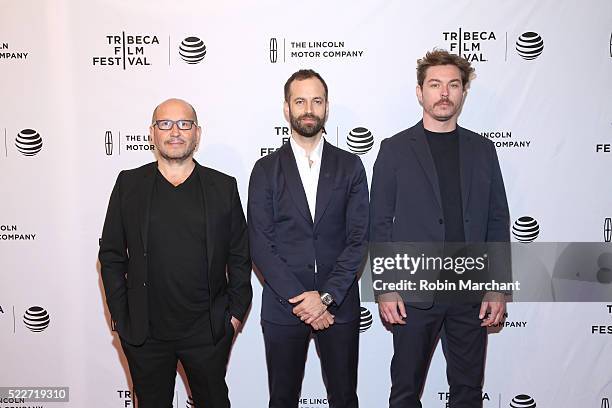 Directors Thierry De Maiziere, Benjamin Millepied and Alban Teurlai attend "Reset" Premiere - 2016 Tribeca Film Festival at SVA Theatre 1 on April...