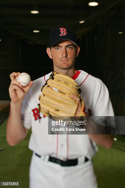 Matt Clement of the Boston Red Sox poses for a portrait during Red Sox Photo Day at the Red Sox spring training complex on February 26, 2005 in Fort...