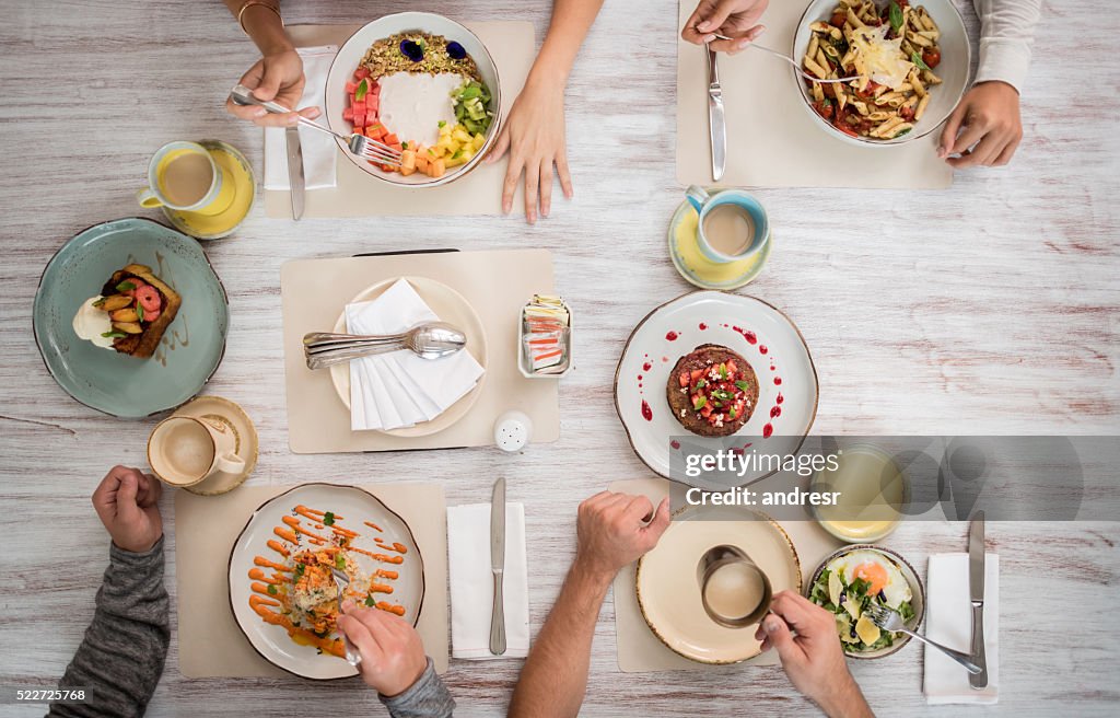 Food served at a restaurant