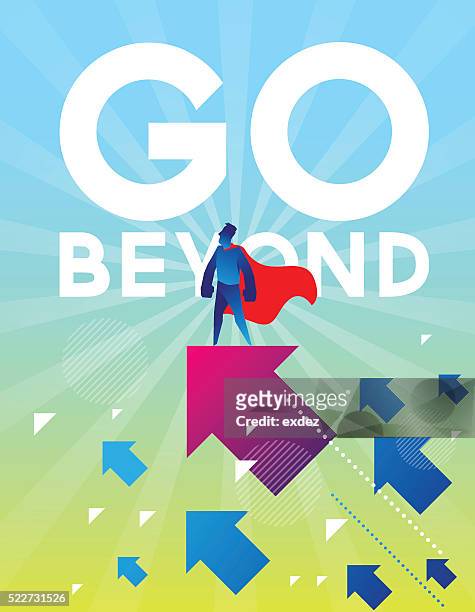 go beyond poster design - pretending to be a plane stock illustrations