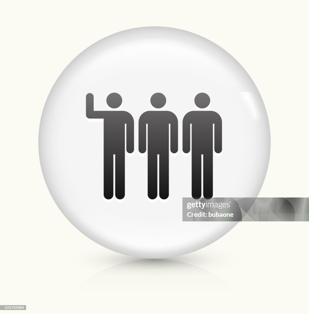 Small Group icon on white round vector button