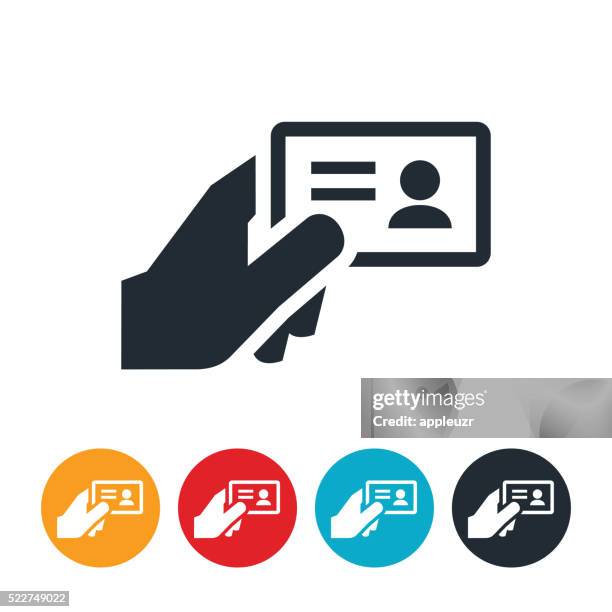 illustrazioni stock, clip art, cartoni animati e icone di tendenza di icona della patente di guida - biglietto da visita