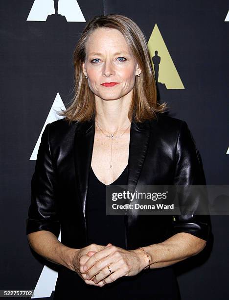 Jodie Foster poses as The Academy Museum Presents 25th Anniversary Event Of "Silence of the Lambs" at The Museum of Modern Art on April 20, 2016 in...