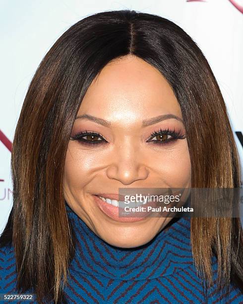 Actress Tisha Campbell Martin attends the benefit for children with autism at Xen Lounge on April 17, 2016 in Studio City, California.