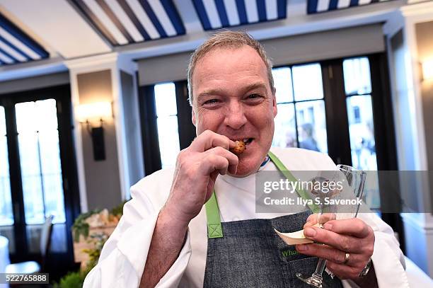 Chef Jacques Torres attends the Wholesome Wave Benefit Honoring Jacques Pepin at The Yale Club of New York City on April 20, 2016 in New York City.