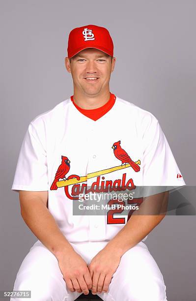 Scott Rolen of the St. Louis Cardinals poses for a portrait during photo day at Roger Dean Stadium on February 25, 2005 in Jupiter, Florida.