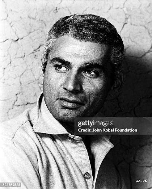 Headshot of actor Jeff Chandler , with Universal Studios, 1957.