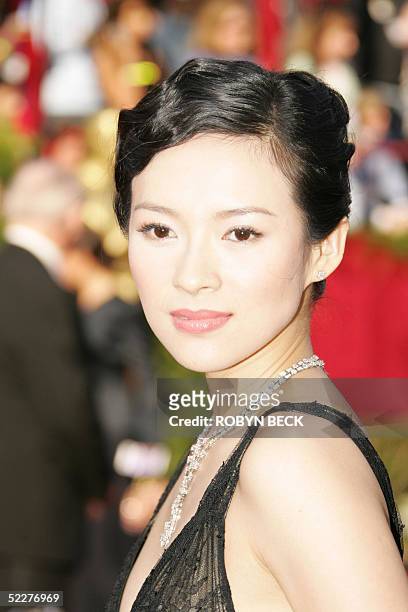 Zhang Ziyi arrives for the 77th Academy Awards 27 February at the Kodak Theater in Hollywood, California. AFP PHOTO/ROBYN BECK