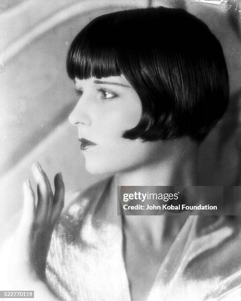 Profile portrait of actress Louise Brooks , for Paramount Pictures, 1928.